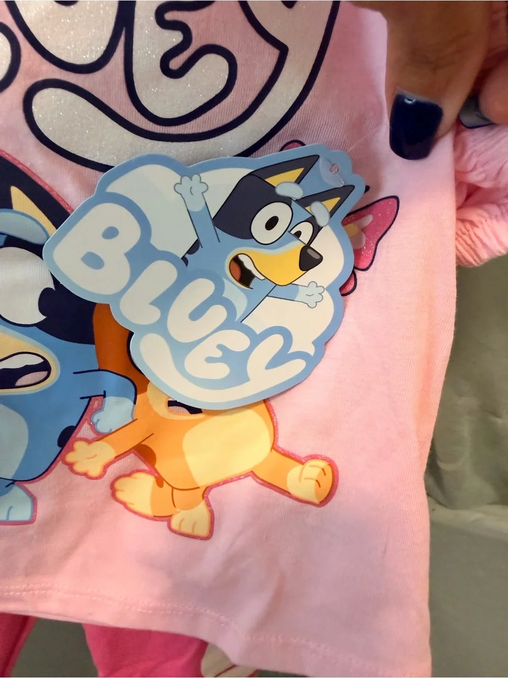 Bluey Pink Cartoon Character Tee and Leggings Set
